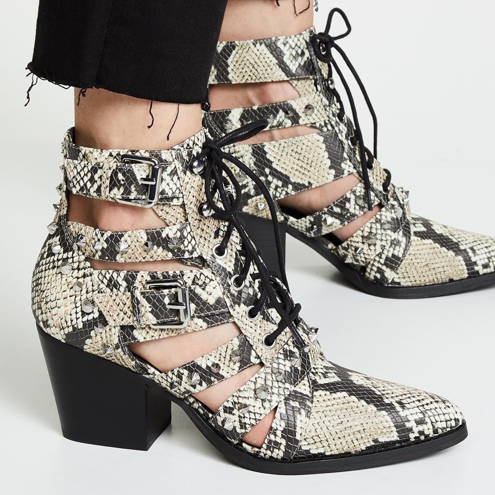 Sam Edelman Snake Skin Boots Size 7.5